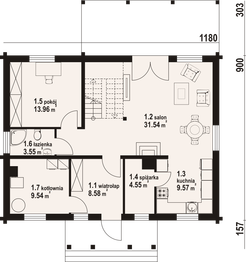 Parter projektu - Jurgów średni 35 dw
