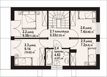 Poddasze projektu - Żarki aa 70