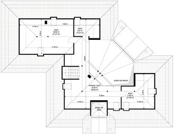 Poddasze projektu - Willa Parkowa 6 modern A