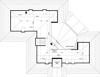 Poddasze projektu - Willa Parkowa 6 modern B