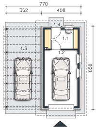 Parter projektu - Garaż G14a