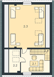 Poddasze projektu - Garaż G21a