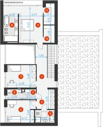 Piętro 1 projektu - Autorski 1