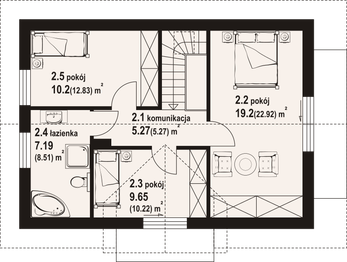 Poddasze projektu - Hebdów a3