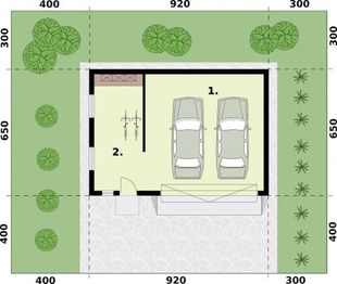 Parter projektu - G296A budynek gospodarczy