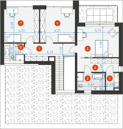 Piętro 1 projektu - Modern 2