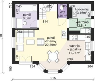 Parter projektu - Dom przy Kalinowej 6