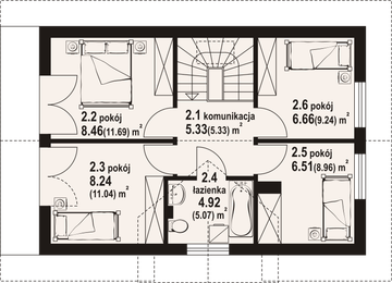 Poddasze projektu - Żarki aa 70 dw