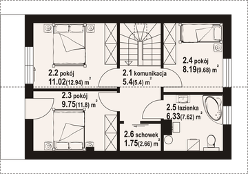 Poddasze projektu - Bartkowo aa 70