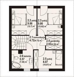 Poddasze projektu - Grodziec aa 70 dw