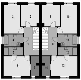 Piętro 1 projektu - Eco 44 - bliźniak