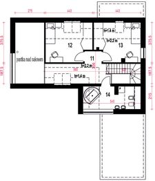 Poddasze projektu - Sobota z garażem 1-st. [A1]