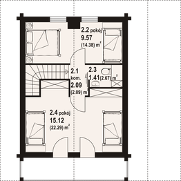 Poddasze projektu - Gajówko 5 dw