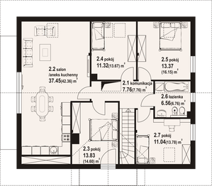 Poddasze projektu - Andrzejówka 22 dw