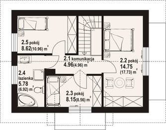 Poddasze projektu - Hebdów aa 70
