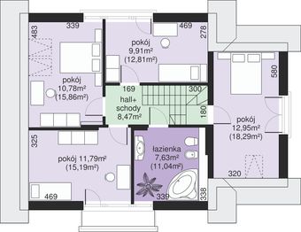 Poddasze projektu - Dom przy Cyprysowej 65