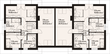 Poddasze projektu - Gronowo 3ab