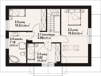 Poddasze projektu - Hebdów a3 dws