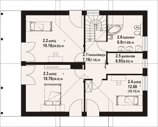 Poddasze projektu - Świdnica 45 m