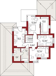 Piętro 1 projektu - Carmen Magdalena C strop monolityczny