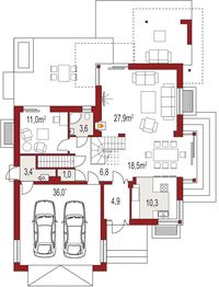 Parter projektu - Carmen Magdalena C 30 stopni strop monolityczny