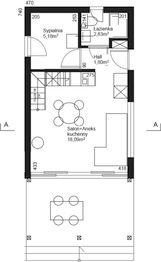 Rzut parteru - Dom modułowy całoroczny Marysia 1