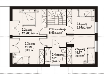 Poddasze projektu - Żarki a3 dws