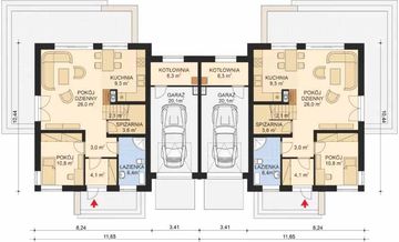Parter projektu - APS 237 wariant 2 dwulokalowy