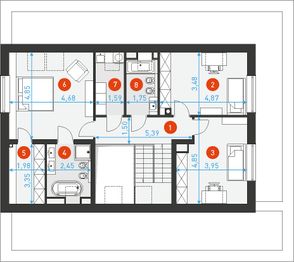 Poddasze projektu - Z tarasem 2