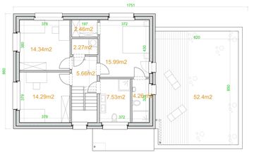 Piętro 1 projektu - eko Typowy 31a