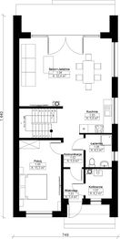 Parter - Dom modułowy całoroczny Marysia 6