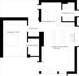 Parter - Dom modułowy całoroczny Marysia 8