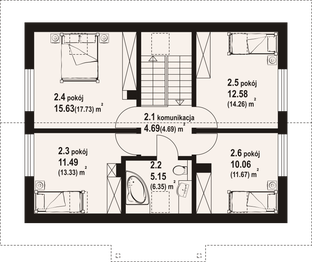 Poddasze projektu - Żarowo 6m