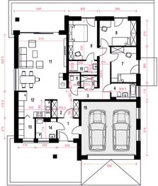 Parter projektu - Melisa z garażem 2-st. [A]