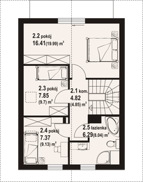Poddasze projektu - Gąsawa aa 70 dw
