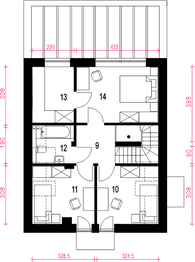 Poddasze projektu - Amon II bez garażu [B]