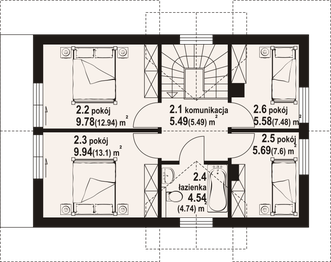Poddasze projektu - Osieczno aa 70 dws