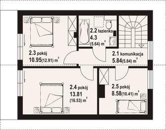 Poddasze projektu - Trzebowice aa 70 dws