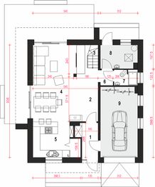 Parter projektu - Wawrzyn z garażem 1-st. [A]