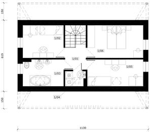 Poddasze projektu - Grot