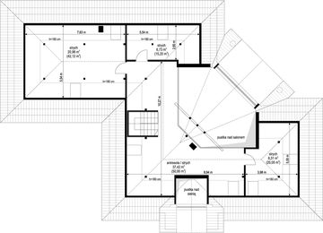 Poddasze projektu - Willa Parkowa 6 D
