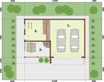 Parter projektu - G314A szkielet drewniany budynek gospodarczy