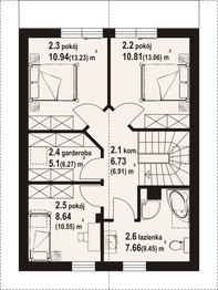 Poddasze projektu - Gąsawa a3 dw