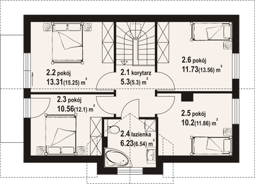 Poddasze projektu - Janowo a3 dws