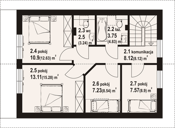 Poddasze projektu - Trzebowice a3