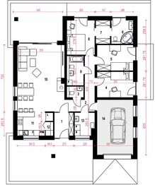 Parter projektu - Melisa III z garażem 1-st. [A]