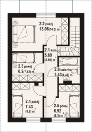 Poddasze projektu - Gronów aa 70