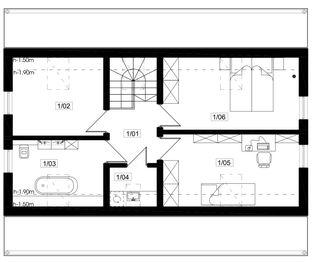 Poddasze projektu - Grot - drewniany