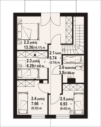 Poddasze projektu - Gronów aa 70 dw