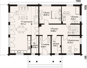 Parter projektu - Podsarnie z antresolą dw